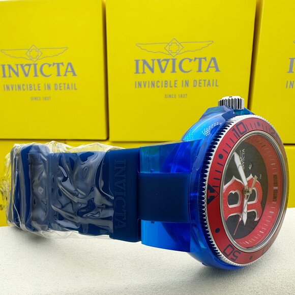 NEW INVICTA MLB BASEBALL BOSTON RED SOX WATCH QUARTZ ANATOMIC 51.5MM - Picture 2 of 9
